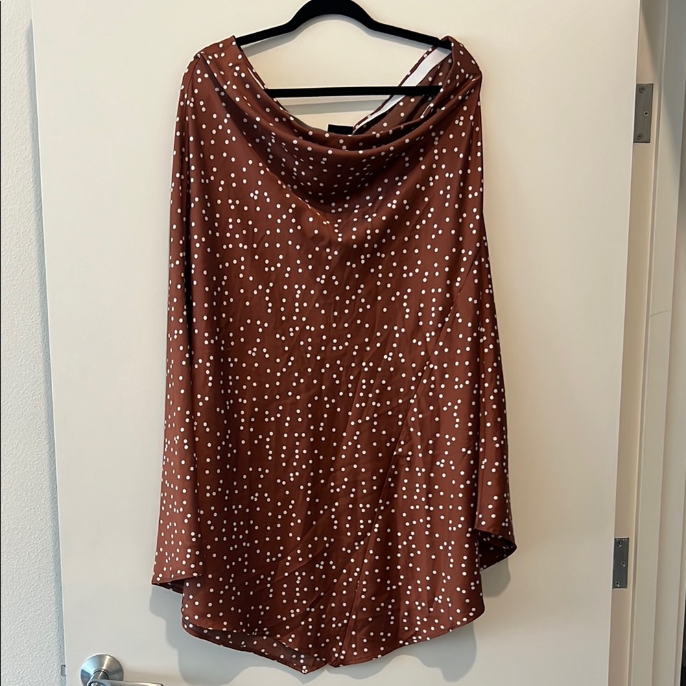 Brown Polka Dot Skirt XXL